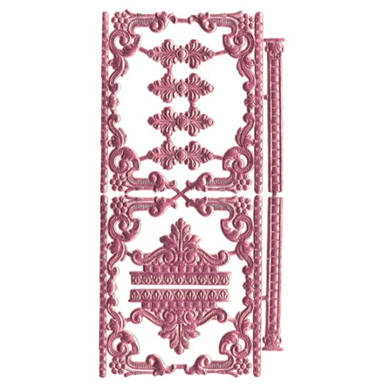 Pink Dresden Foil Fancy Embellishments
