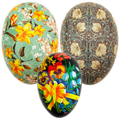 Floral, Patterned and DIY Papier Mache Eggs