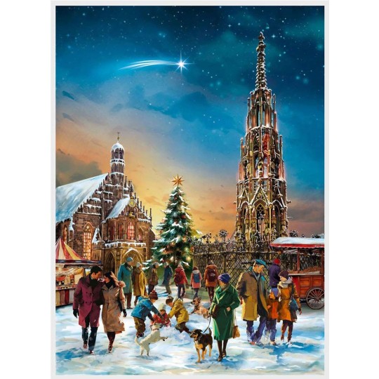 Christmas in Nurnberg Advent Calendar ~ 16-1/2" x 11-1/2"