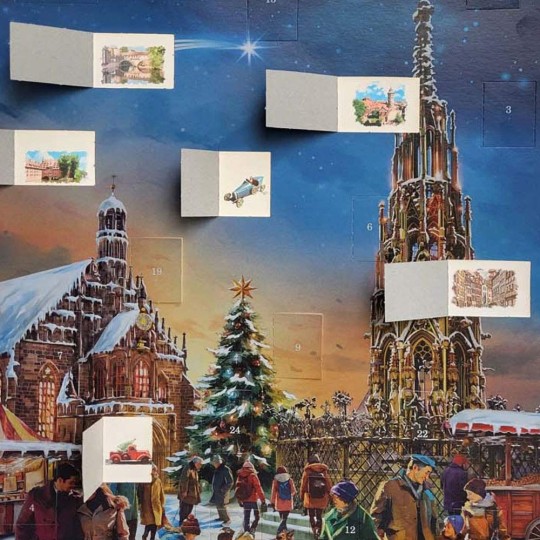 Christmas in Nurnberg Advent Calendar ~ 16-1/2" x 11-1/2"