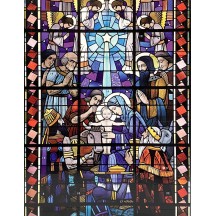 Stained Glass Nativity Advent Calendar ~ England ~ 12-3/4" x 9-3/4"