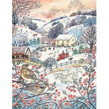 Christmas at the Farm Advent Calendar ~ England ~ 12-3/4" x 9-3/4"