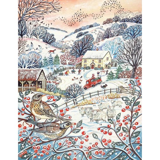 Christmas at the Farm Advent Calendar ~ England ~ 12-3/4" x 9-3/4"