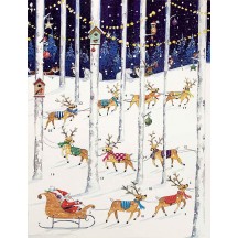 Reindeer Through the Forest Christmas Advent Calendar ~ England ~ 12-3/4" x 9-3/4"