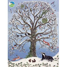 Winter Birds Christmas Tree Advent Calendar ~ England ~ 12-3/4" x 9-3/4"