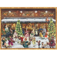 Victorian Christmas Shopping Advent Calendar ~ 14" x 10-1/2"