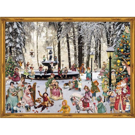 Victorian Christmas at the Park Advent Calendar ~ 14" x 10-1/2"