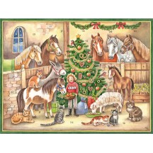 Christmas at the Barn Paper Advent Calendar ~ 14" x 10-1/2"
