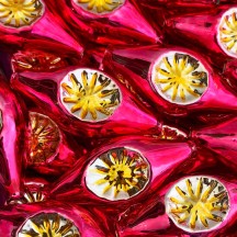 Extra Large Pink and Gold Double Indent Reflector Bead 2-1/4" ~ Czech Republic