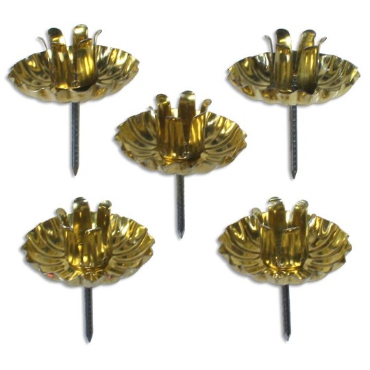 10 Gold Advent Wreath Candle Holders ~ Made in Germany