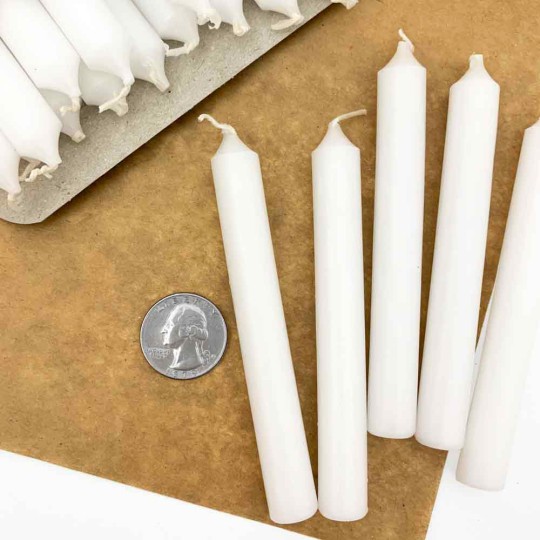 20 White Chime Candles ~ Made in Germany ~ 4" tall x 1/2" across