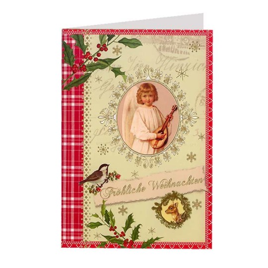 Musical Angel Christmas Card from Germany