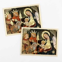 Petite God the Holy Spirit Christmas Cards with Gold Stamping ~ Set of 2 ~ Rossi Italy