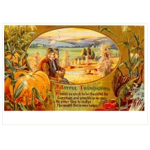 A Joyful Thanksgiving Sentimental Postcard ~ Holland