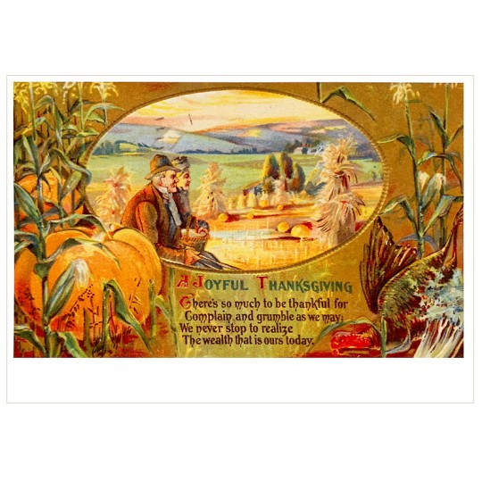 A Joyful Thanksgiving Sentimental Postcard ~ Holland