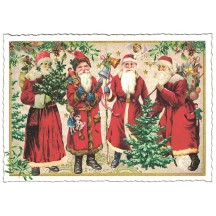 Victorian Santas Christmas Postcard ~ Germany