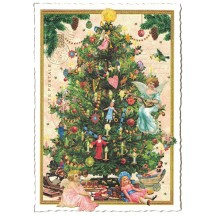 Victorian Christmas Tree Christmas Postcard ~ Germany