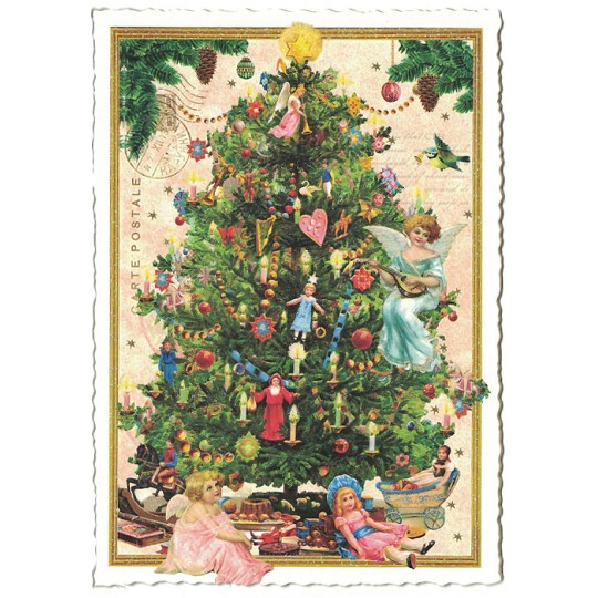 Victorian Christmas Tree Christmas Postcard ~ Germany