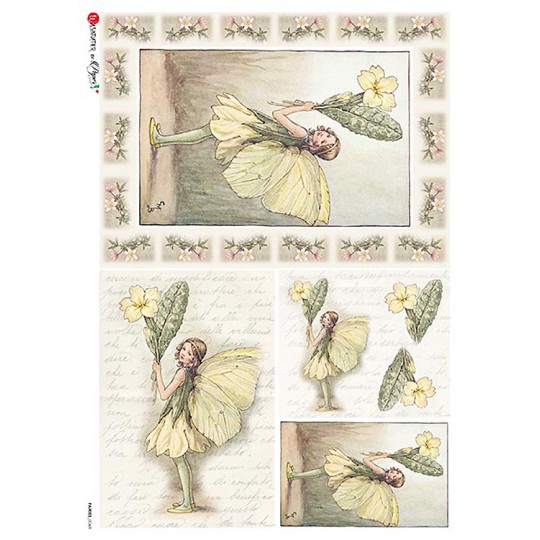 The Primrose Fairy Flower Fairies Rice Paper Decoupage Sheet ~ Italy