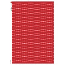 Red Polka Dots Rice Paper Decoupage Sheet ~ Italy