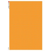 Orange Polka Dots Rice Paper Decoupage Sheet ~ Italy