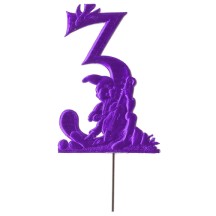 Purple Dresden Foil Number Three ~ Gnome Musician