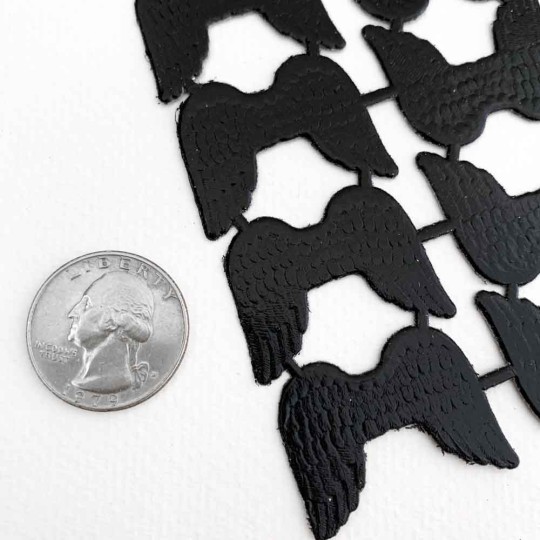 Small Black Dresden Angel Wings ~ 10