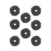 Black Dresden Paper Button Medallions~ 20