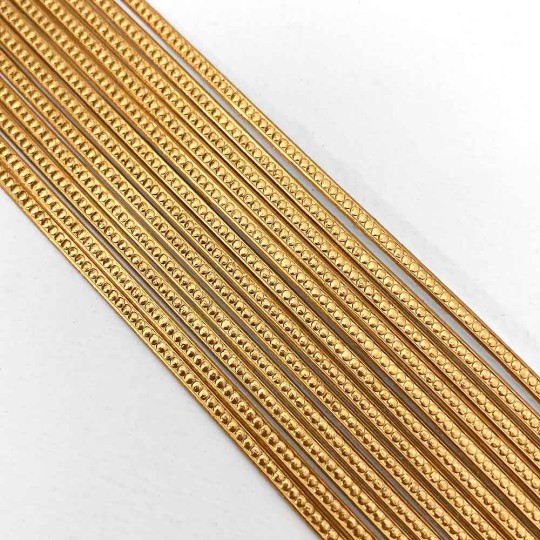 Super Petite Antique Gold Raised Dot Dresden Trim ~ 1/8" wide