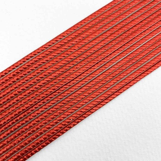 Super Petite Red Rope Twist Dresden Trim ~ 1/16" wide