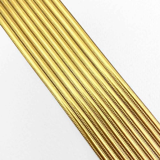 Gold Beaded Edge Dresden Foil Trim ~ 3/16"