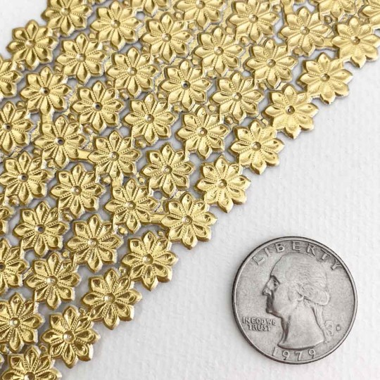 Gold Dresden Foil Flowers ~ 102 ~ Double Sided Foil