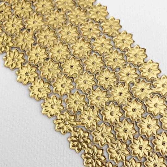 Gold Dresden Foil Flowers ~ 102 ~ Double Sided Foil