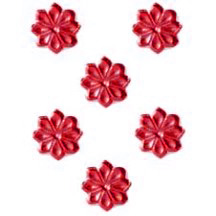 Red Dresden Foil Flowers ~ 102