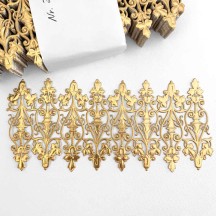 Antique Gold Dresden Foil Embellishments ~ 8