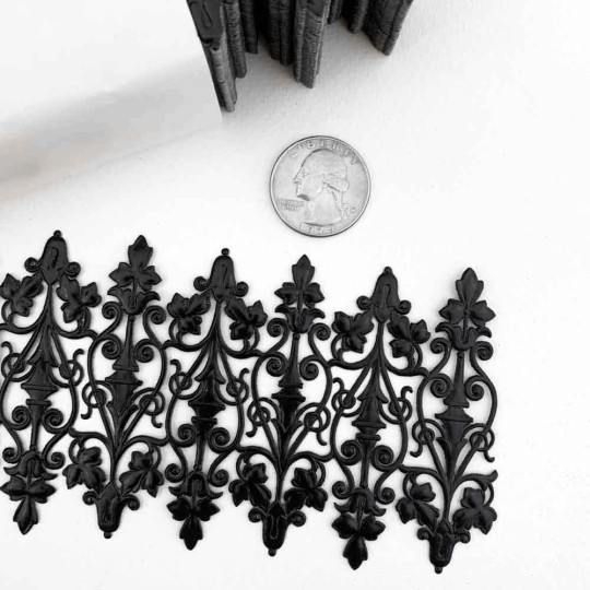 Black Dresden Paper Embellishments ~ 8