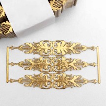Antique Gold Dresden Foil Embellishments ~ 3