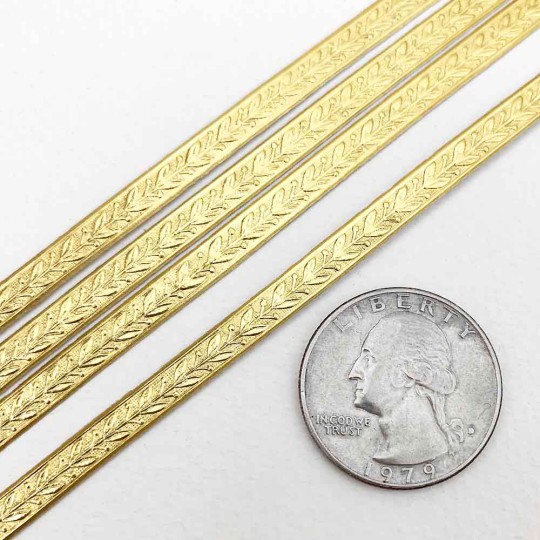 Gold Flower & Leaf Dresden Foil Trim ~ 3/16"