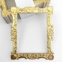 Gold Dresden Foil Ornate Shell Frame ~ 1