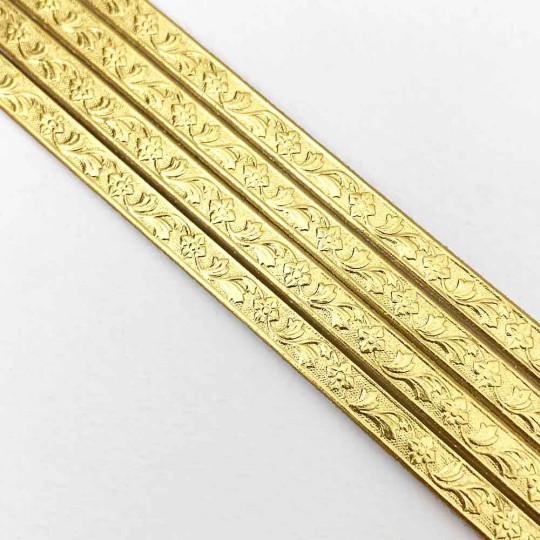 Gold Flower & Leaf Dresden Foil Trim ~ 3/16"