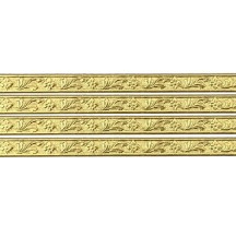 Gold Flower & Leaf Dresden Foil Trim ~ 3/16"