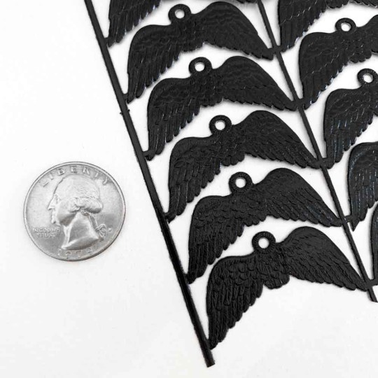 Black Dresden Paper Wings with Hanger ~ 12