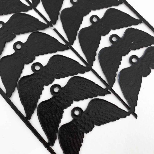 Black Dresden Paper Wings with Hanger ~ 12