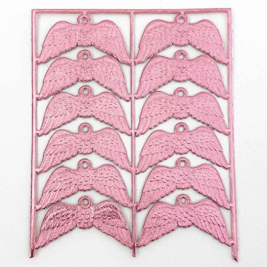 Pink Dresden Paper Wings with Hanger ~ 12