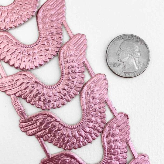 Pink Dresden Paper Angel Wings ~ 7