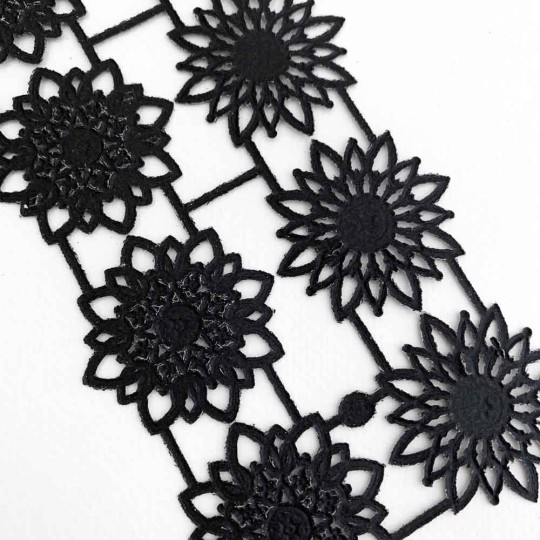 Black Dresden Paper Snowflakes or Halos ~ 8 Asst.