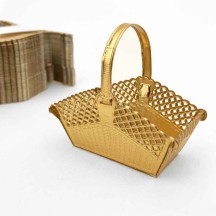 Gold Dresden Foil Paper Basket ~ 1