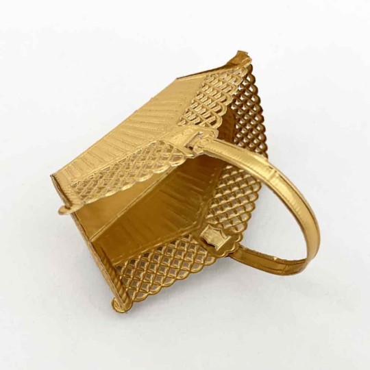 Gold Dresden Foil Paper Basket ~ 1