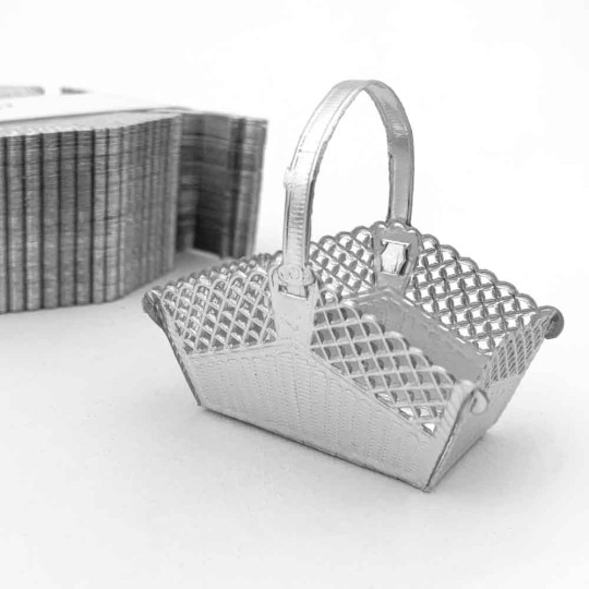 Silver Dresden Foil Paper Basket ~ 1