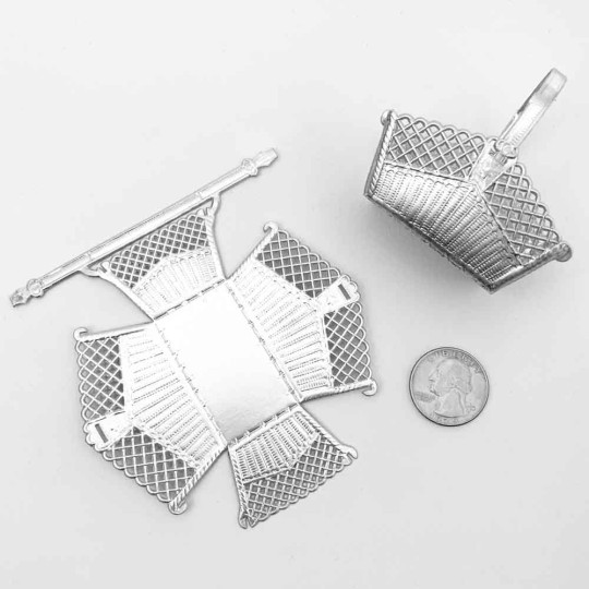 Silver Dresden Foil Paper Basket ~ 1